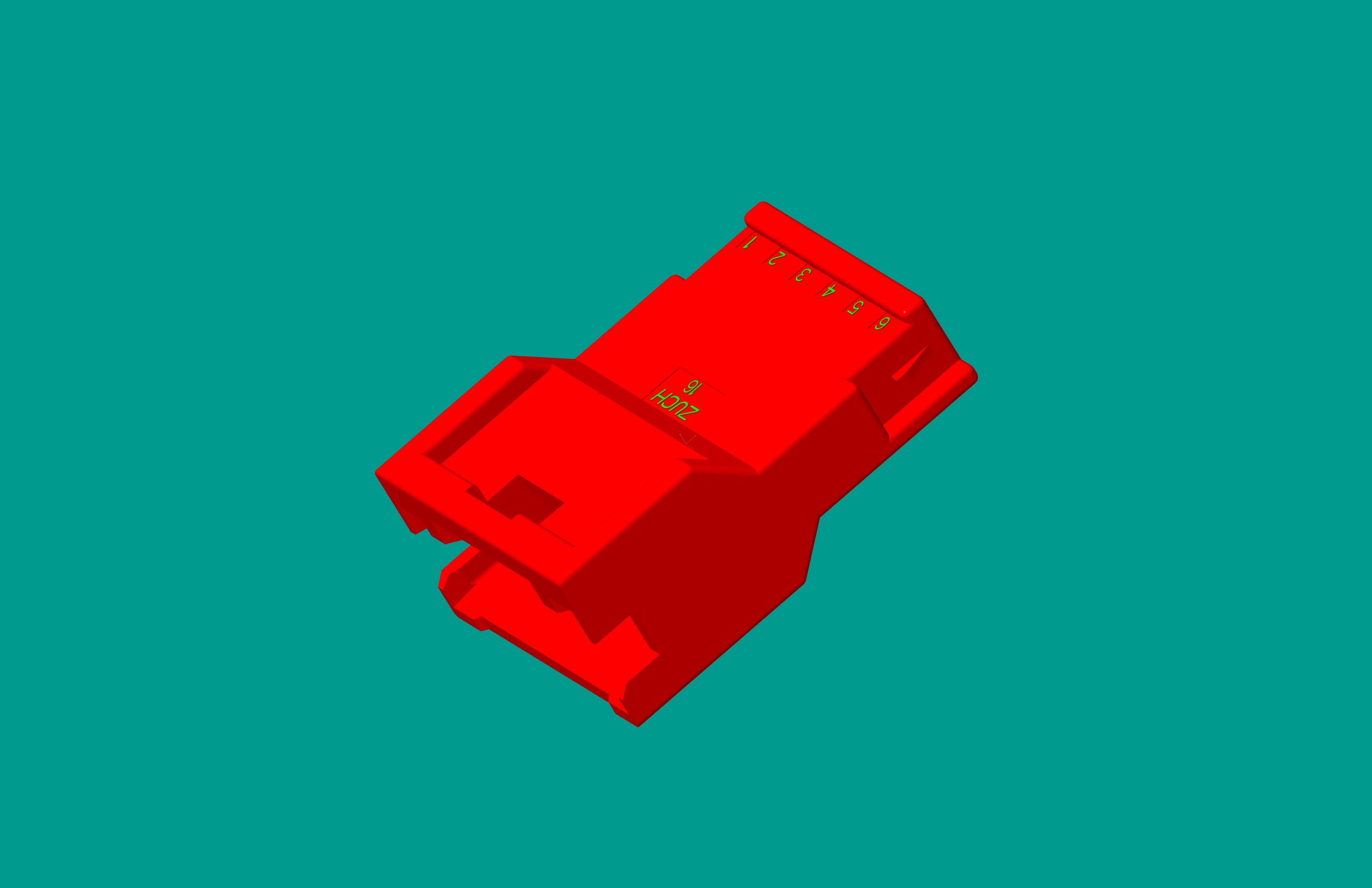 2.0間距，PNIRR-06VF插座/紅色/