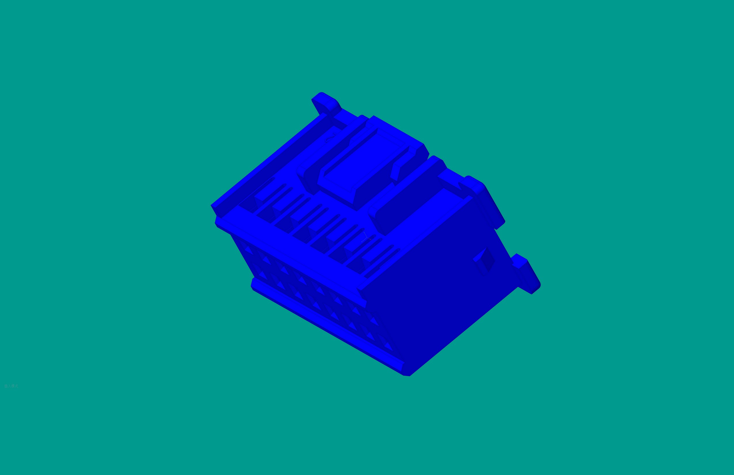EP2.5-16P雙排孔座-藍(lán)色