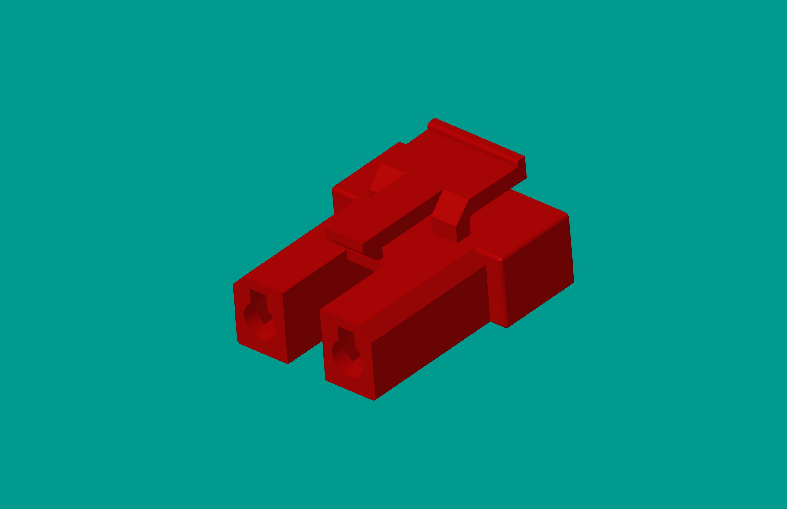 2.1洗衣機塑件-2孔紅色