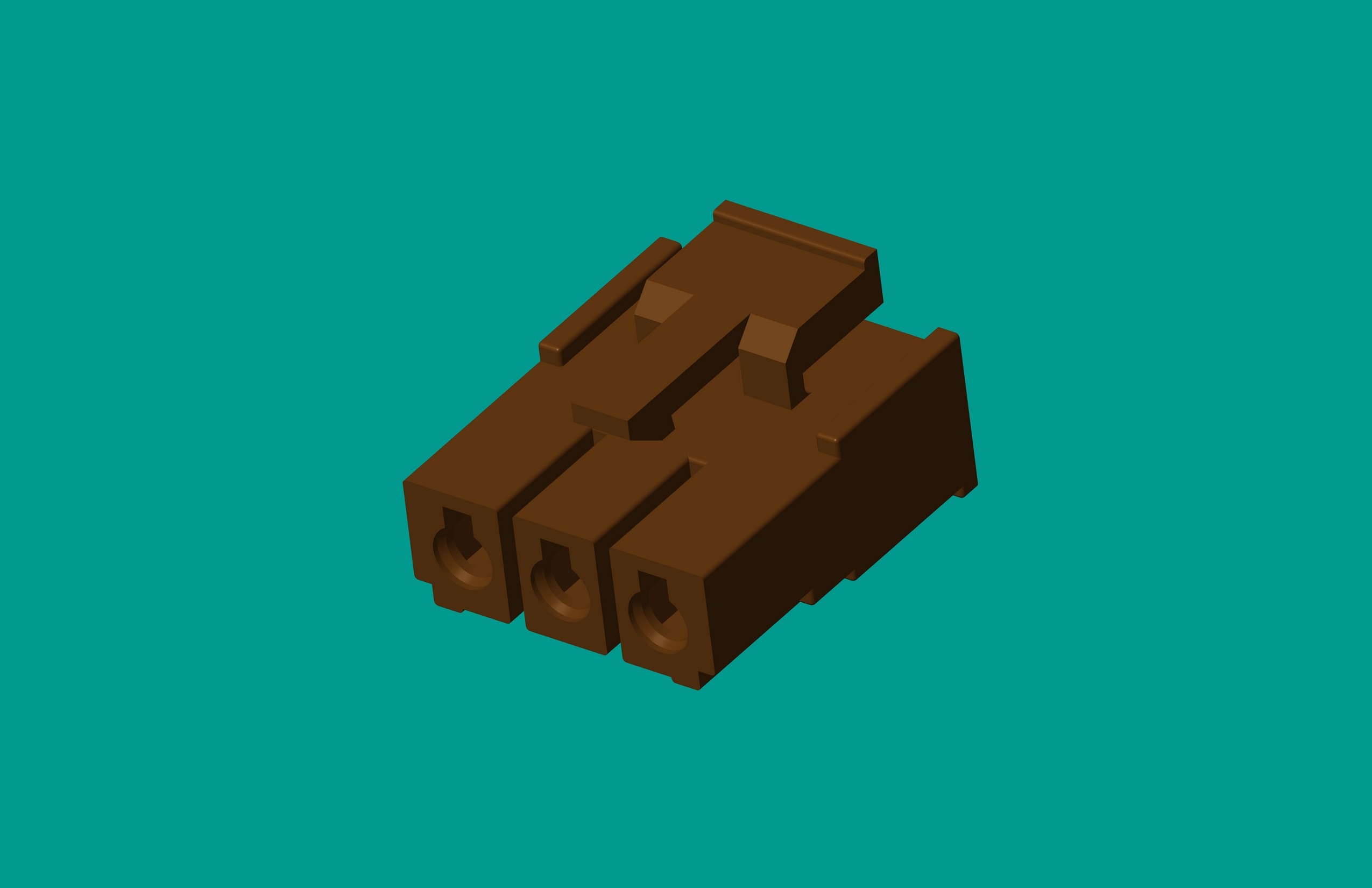 2.1洗衣機(jī)塑件-3孔棕色-高灼熱絲